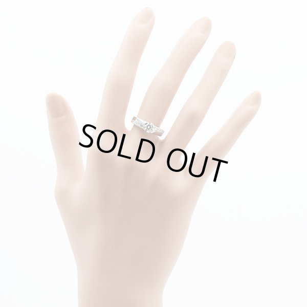 PT900 ダイアイリリング 0.700ct 0.30ct 5.10g　装着イメージ