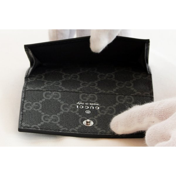 グッチ　GGファブリック カードケース 818956 2067 ブラック　中身