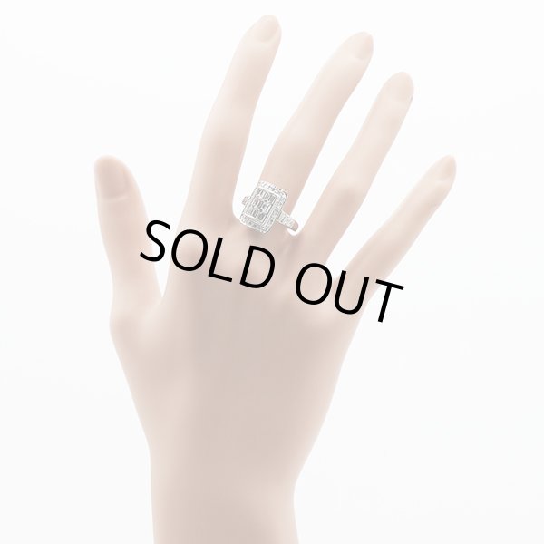 PT900 ダイアイリリング 1.00ct 0.58ct 9.10g　装着イメージ