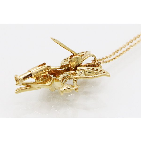 K18 ダイアイリペンダントネックレス 0.18ct 0.08ct 4.80g　拡大