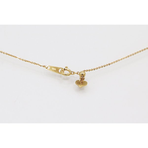 K18 ダイアイリペンダントネックレス 0.18ct 0.08ct 4.80g　留め具