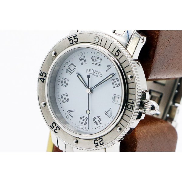 エルメス　クリッパーダイバー３８　ＣＬ７．７１０　白文字盤　サイド拡大