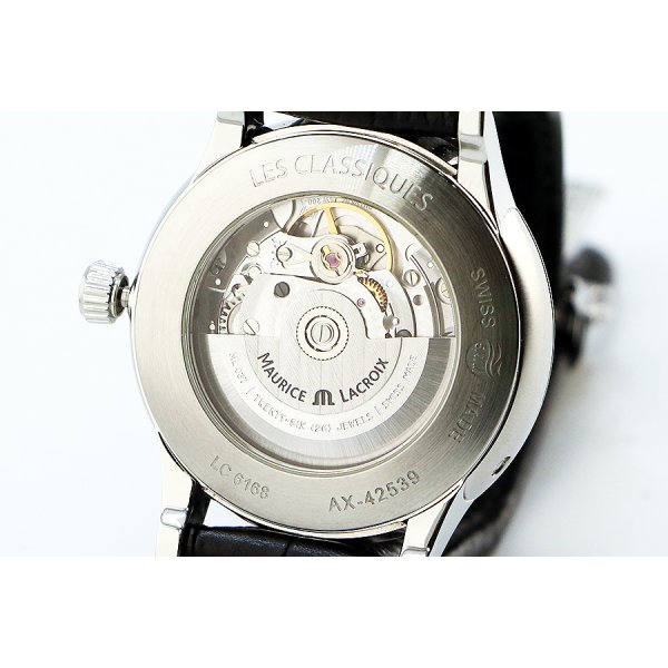 モーリス・ラクロア　レ・クラシック　ムーンフェイス　ＣＬ６１６８　白／紺文字盤　裏面拡大
