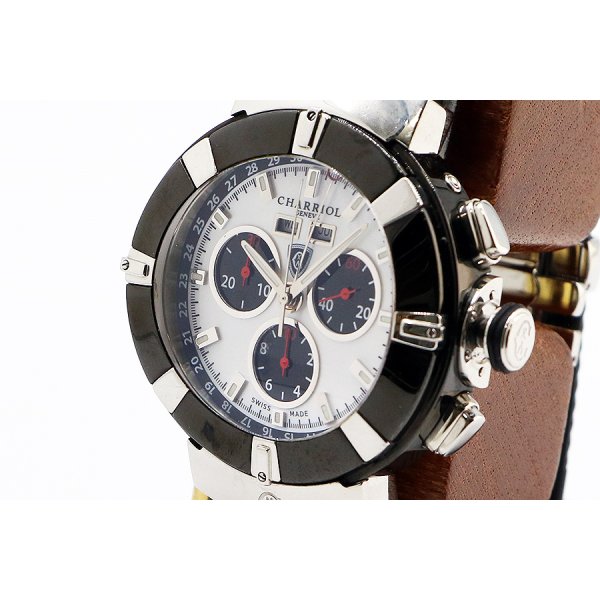 シャリオール　セルティカ　ＣＥＬＴ４４　シェル文字盤　黒インダイアル　サイド拡大