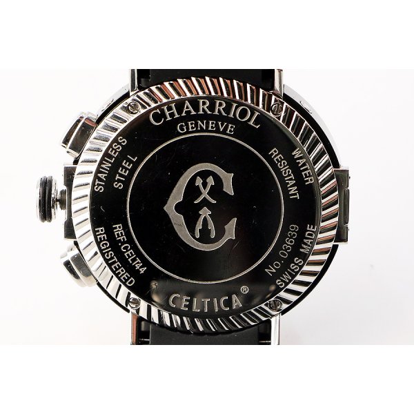 シャリオール　セルティカ　ＣＥＬＴ４４　シェル文字盤　黒インダイアル　裏面拡大
