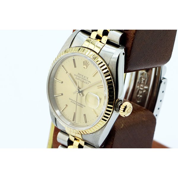 ロレックス　デイトジャスト　１６２３３　シャンパン文字盤  Ｌ番　サイド拡大