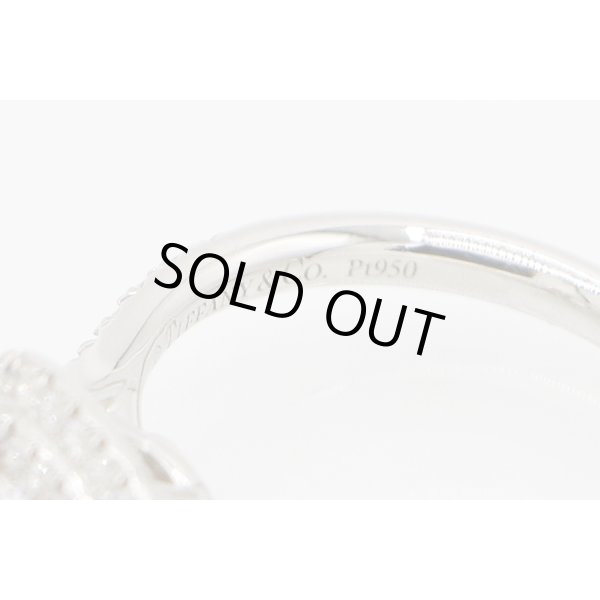 ティファニー　PT950 ソレスト クッションカット ダイアイリリング 5.90g　刻印