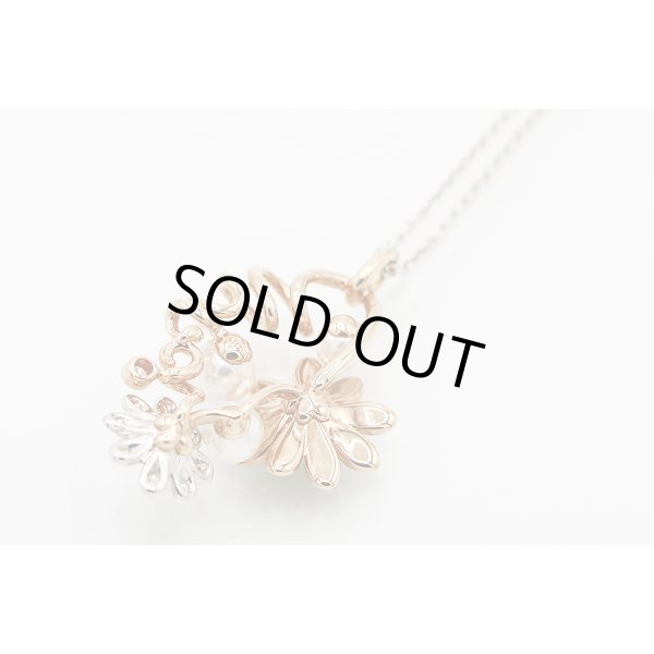 ミキモト　K18WG/PG エナメル パール ダイアイリペンダントネックレス 8.80g　裏面