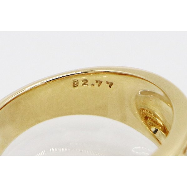 ミキモト　K18 ダイアイリリング 2.77ct 10.90g　刻印(2)