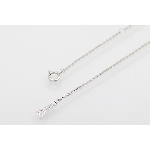 ミキモト　K18WG/PG エナメル パール ダイアイリペンダントネックレス 8.80g　留め具外したイメージ