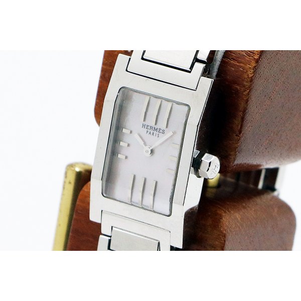 エルメス　タンデム　ＴＡ１．２１０　ピンクシェル文字盤　サイド拡大