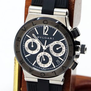 画像: ブルガリ ディアゴノクロノグラフ DG37SSCH 黒文字盤