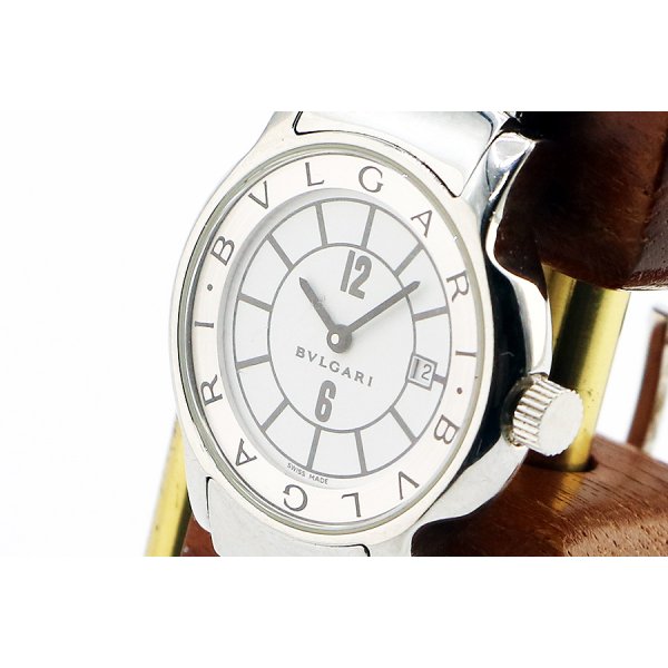 ブルガリ　ソロテンポ　ＳＴ２９Ｓ　白文字盤　サイド拡大