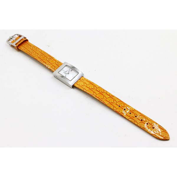 ディオール　マリス　Ｄ７８－１０９　シェル文字盤　替えベルト茶　表面状態