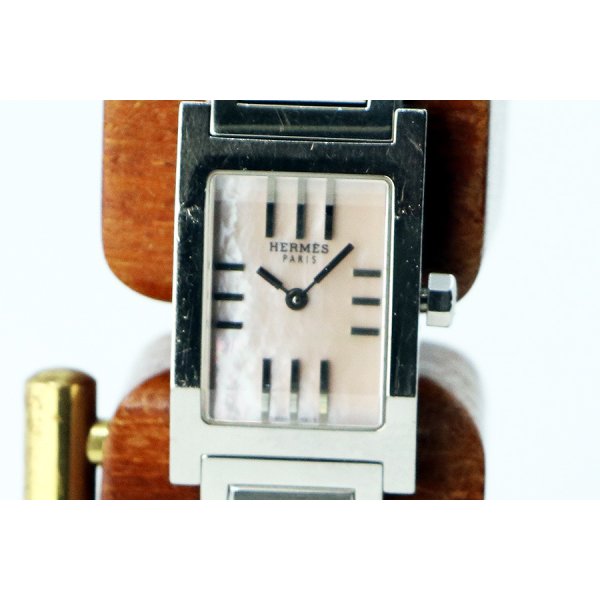 エルメス　タンデム　ＴＡ１．２１０　ピンクシェル文字盤　表面拡大