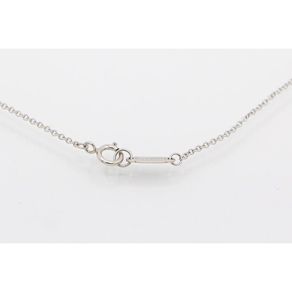 ティファニー　PT950 フルール ド リス キー バー ダイアイリネックレス 2.70g 　留め具