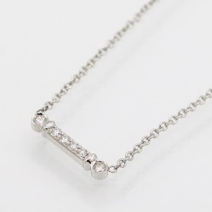 画像: ティファニー　PT950 フルール ド リス キー バー ダイアイリネックレス 2.70g 