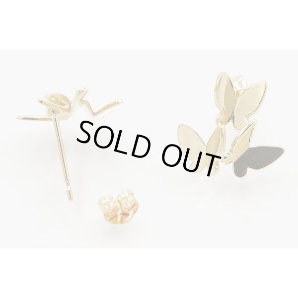 アーカー　K18 パピヨンブリリアン ピアス 2.30g　キャッチ外したイメージ