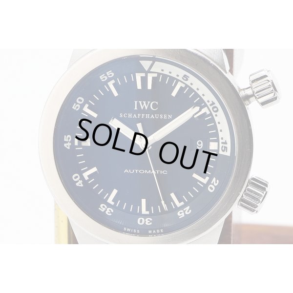ＩＷＣ　アクアタイマー　ＩＷ３５４８０５　黒文字盤　２ツリューズ　表面拡大
