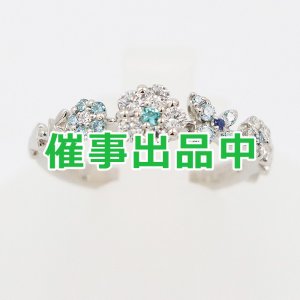 画像: セイレーン アズーロ　PT900 トルマリンサファイアダイアイリリング 0.10ct 0.01ct 0.25ct 5.30g 