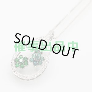 画像: K18WG アレキサンドライトガーネットダイアイリペンダントネックレス 0.94ct 1.60ct 0.38ct 14.20g