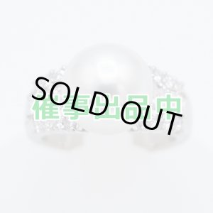 画像: タサキ　PT900 パールダイアイリリング 11.50mm 0.72ct 10.90g