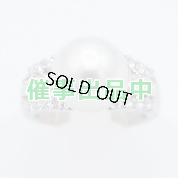 画像1: タサキ　PT900 パールダイアイリリング 11.50mm 0.72ct 10.90g (1)