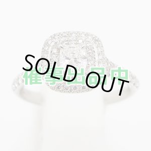 画像: ティファニー　PT950 ソレスト クッションカット ダイアイリリング 5.90g