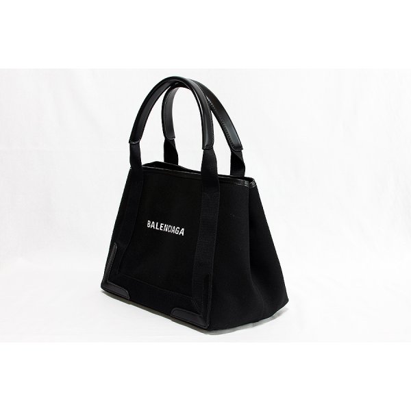 バレンシアガ　ネイビーカバスS 339933 ブラック　サイド