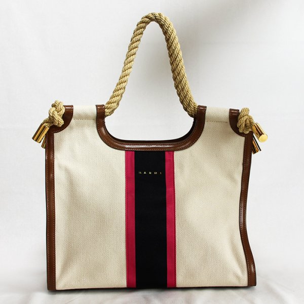 マルニ　ロープハンドルバック BMMP0024U4 ベージュ