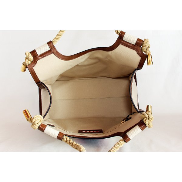 マルニ　ロープハンドルバック BMMP0024U4 ベージュ　中身