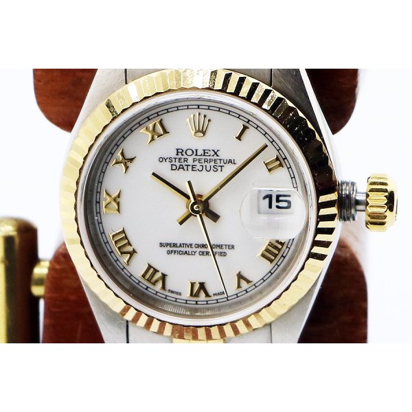 ロレックス　７９１７３　白ローマン文字盤　表面拡大