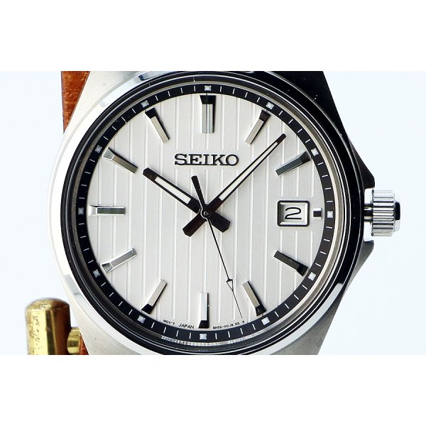 セイコー　コレクション　ＳＢＴＨ００１　銀文字盤　表面拡大
