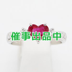 画像: タサキ　PT900 ルビーダイアイリリング 1.14ct 0.23ct 5.00g