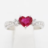 画像: タサキ　PT900 ルビーダイアイリリング 1.14ct 0.23ct 5.00g