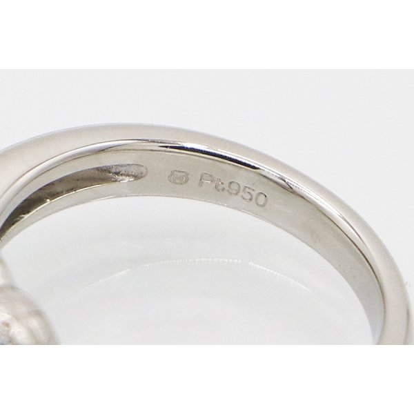 ミキモト　PT950 ダイアイリリング 0.19ct 6.70g　刻印