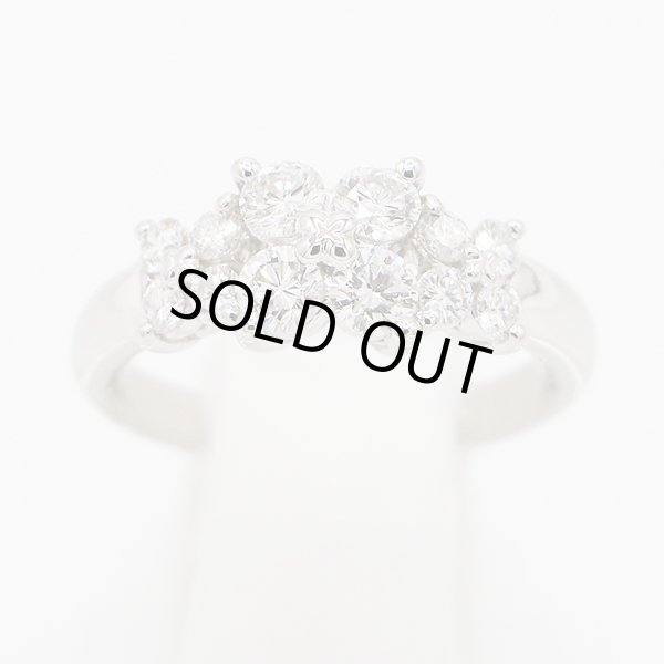 タサキ　PT900 ダイアイリリング 0.87ct 6.10g