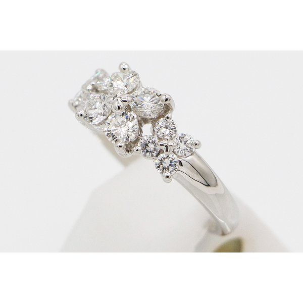 タサキ　PT900 ダイアイリリング 0.87ct 6.10g　サイド