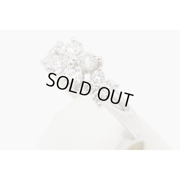 タサキ　PT900 ダイアイリリング 0.87ct 6.10g　サイド