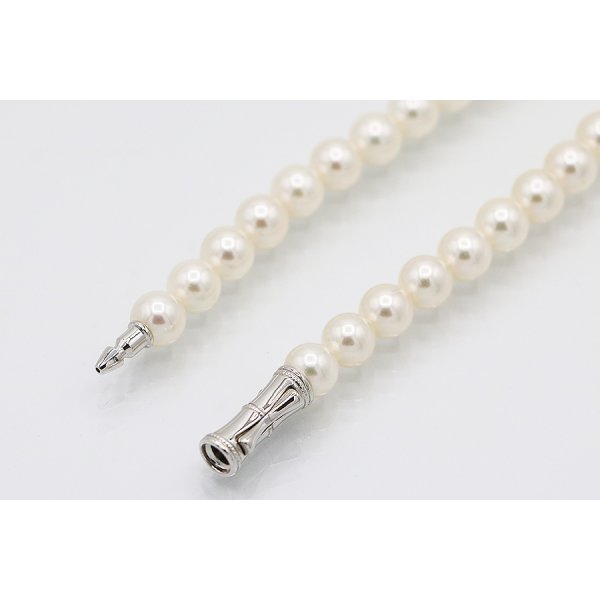 タサキ　SV パールネックレス　留め具外したイメージ