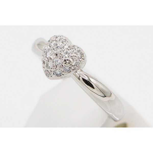 ミキモト　PT950 ダイアイリリング 0.19ct 6.70g　サイド