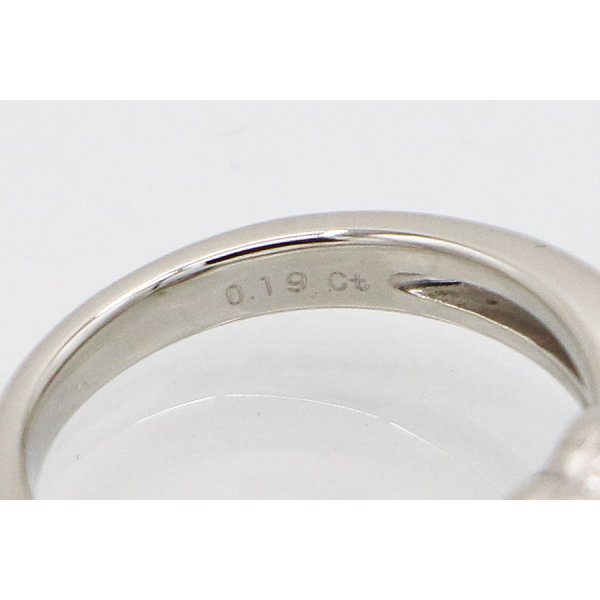 ミキモト　PT950 ダイアイリリング 0.19ct 6.70g　刻印(2)