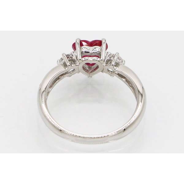 タサキ　PT900 ルビーダイアイリリング 1.14ct 0.23ct 5.00g　内側