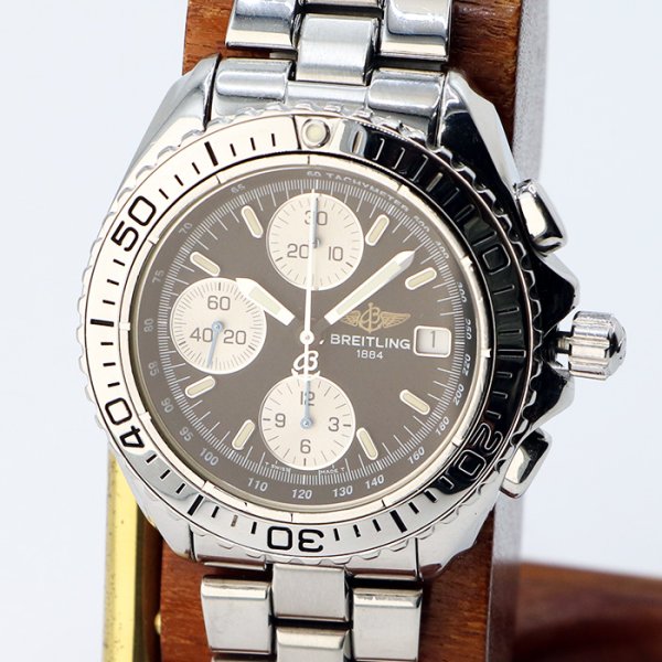 ブライトリング　クロノシャーク　Ａ１３０６１　黒文字盤　銀インダイアル
