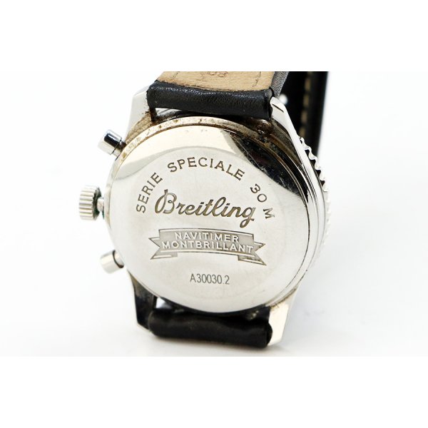 ブライトリング　ナビタイマー　モンブリラン　Ａ３００３０　黒／銀文字盤　裏面拡大