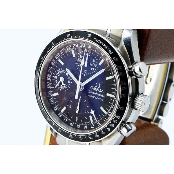 オメガ　スピードマスター　マーク４０　３５２０．５０　青文字盤　サイド拡大