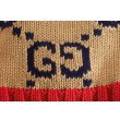 グッチ GGニットキャップ 597636 4G111 ブラウン／レッド　拡大