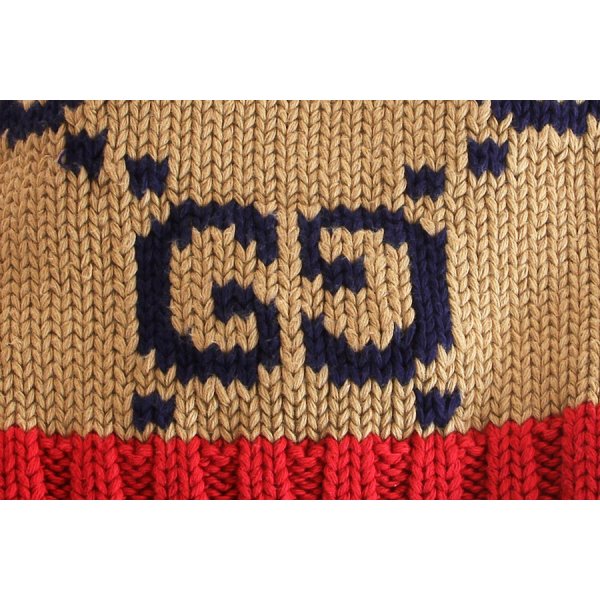 グッチ GGニットキャップ 597636 4G111 ブラウン／レッド　拡大