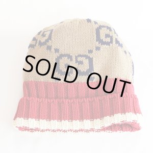 画像: グッチ GGニットキャップ 597636 4G111 ブラウン／レッド