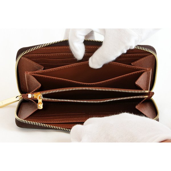 ルイ・ヴィトン　ジッピー・ウォレット M42616 ブラウン　中身